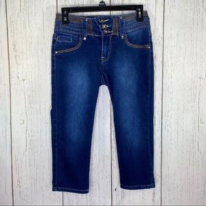 Tush push junior girl capris jeans size 5 blue